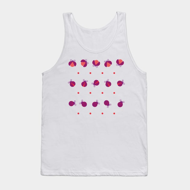 Purple cute ladybugs Tank Top by marufemia